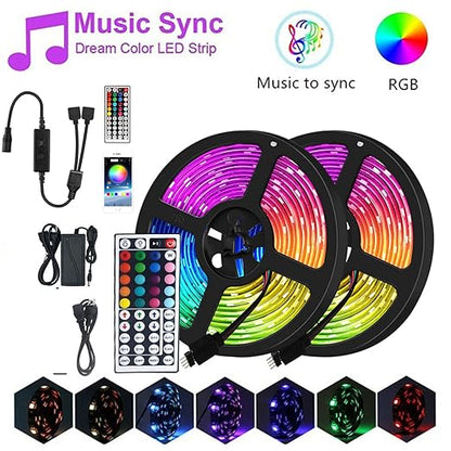 Bandes LED multicolore flexible avec télécommande de 10 mètres