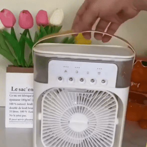 Mini Climatiseur - Ventilateur - Diffuseur et Veilleuse : Tout en UN