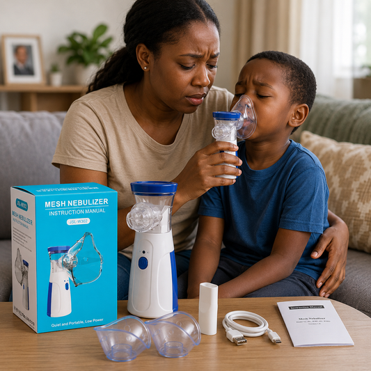 NÉBULISEUR PORTABLE : pour enfants et adultes asthmatiques en cas de crise, de sinusite ou de difficulté respiratoire