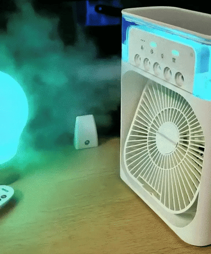 Mini Climatiseur - Ventilateur - Diffuseur et Veilleuse : Tout en UN